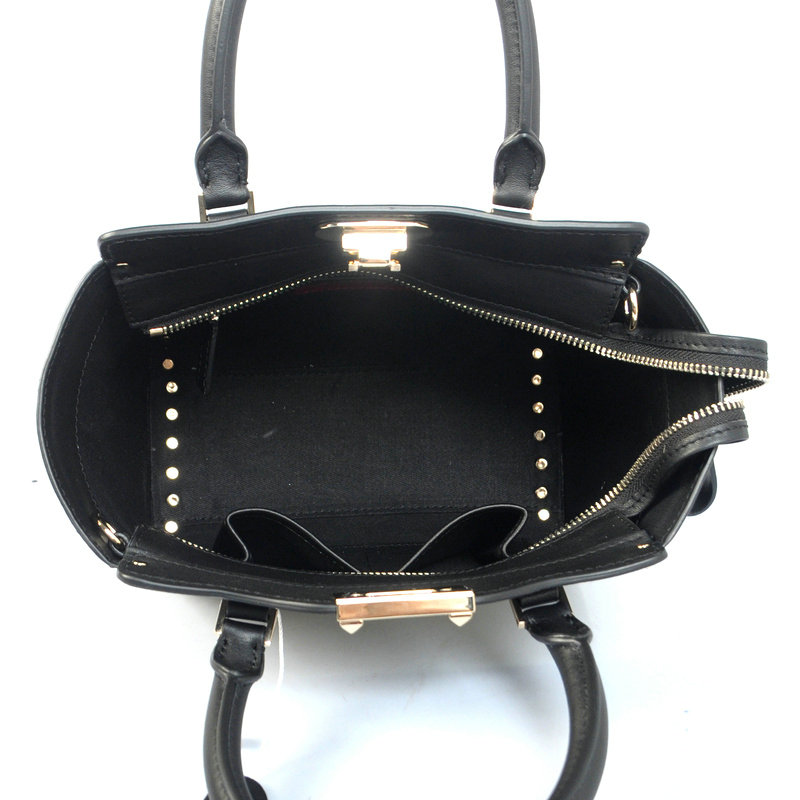 2014 Valentino Garavani rockstud mini double handles 1911 black - Click Image to Close